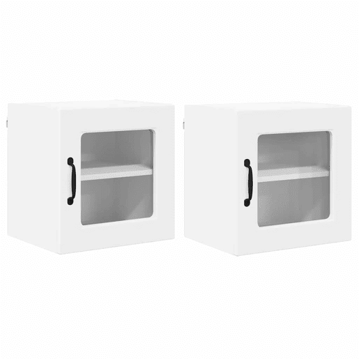 Lote de 2 Armários de cozinha suspendidos - Cozinha modular Colgantes Branco 40 x 31 x 40 cm