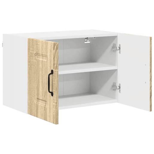 Lote de 2 Armários de cozinha suspendidos - Cozinha modular Colgantes com porta Carvalho Sonoma