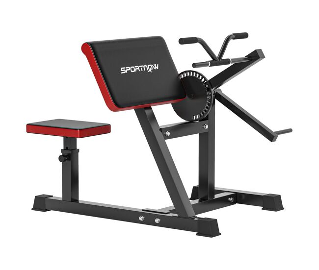 Sportnow máquina de bíceps y tríceps 2 en 1, banco de curl de predicador con asiento y apoyo de codo ajustables, máquina de curl de bíceps y extensión de tríceps para entrenamiento en gimnasio, casa