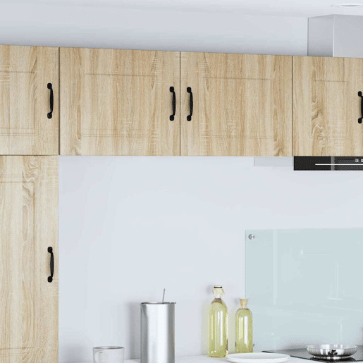 Lote de 2 Armários de cozinha suspendidos - Cozinha modular Colgantes com porta Carvalho Sonoma