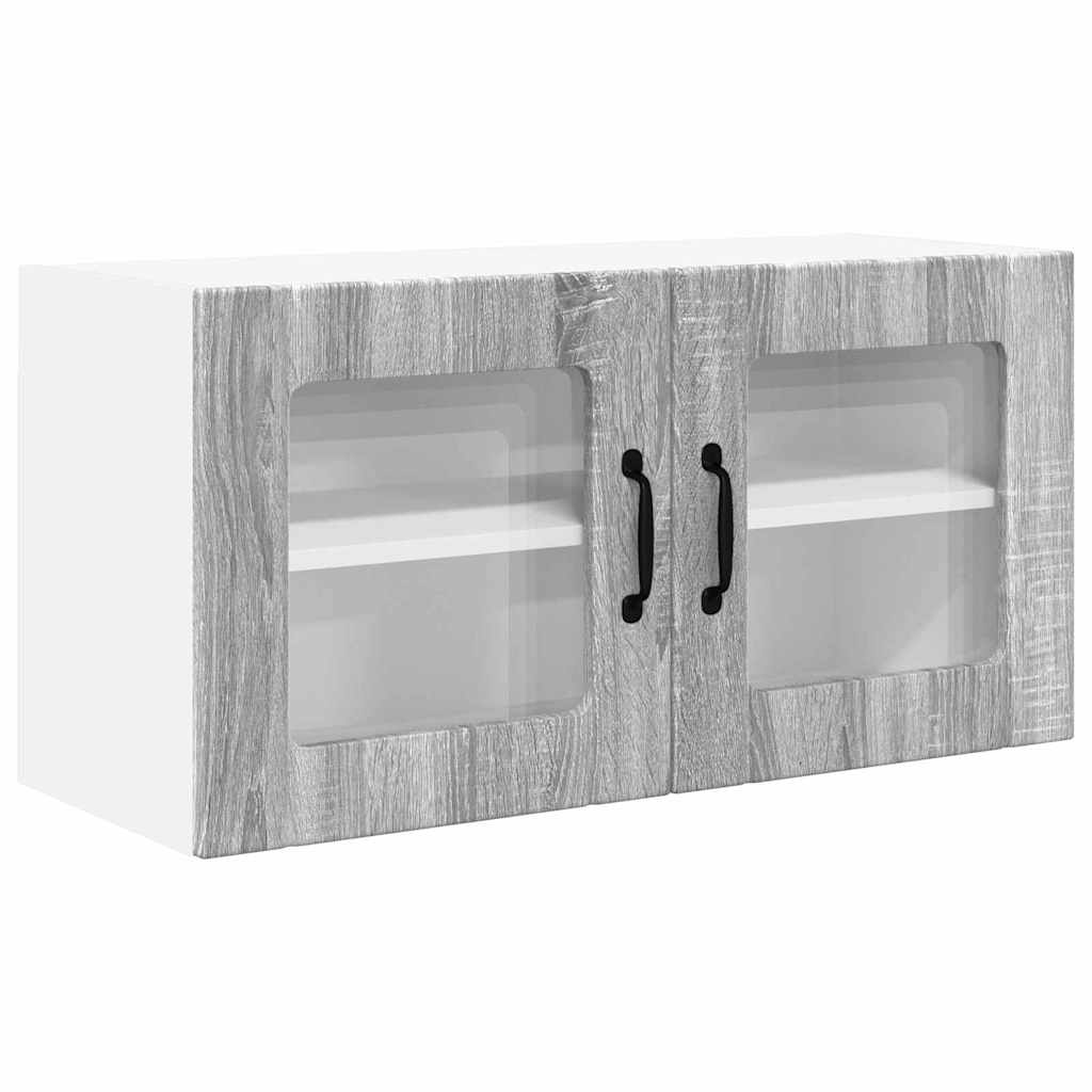 Armario de cocina de pared - Mueble cocina 80 Roble/ Gris
