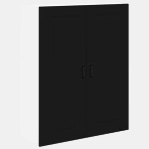 Armário de cozinha suspenso - armario de cocina colgante com porta Preto 80 x 31 x 100 cm