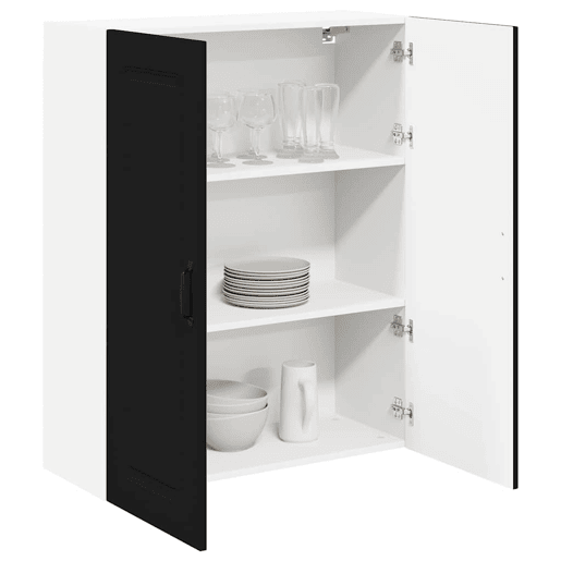 Armário de cozinha suspenso - armario de cocina colgante com porta Preto 80 x 31 x 100 cm