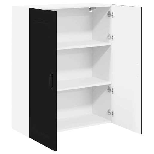 Armário de cozinha suspenso - armario de cocina colgante com porta Preto 80 x 31 x 100 cm