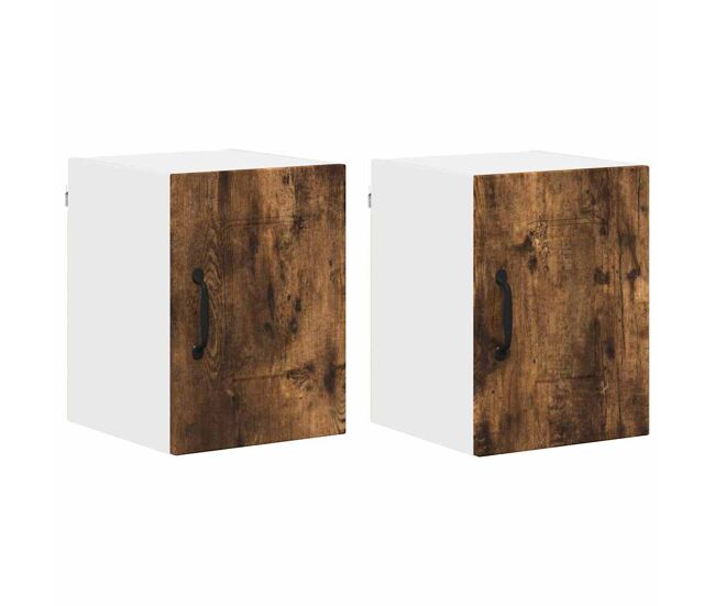 Juego de muebles de cocina - armarios de pared roble ahumado 30 x 31 x 40 cm