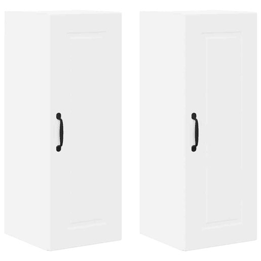 Lote de 2 Armários de cozinha suspendidos - Cozinha modular Colgantes Branco 30 x 31 x 80 cm