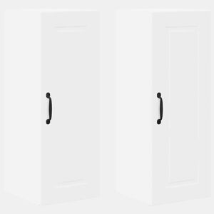 Lote de 2 Armários de cozinha suspendidos - Cozinha modular Colgantes Branco 30 x 31 x 80 cm