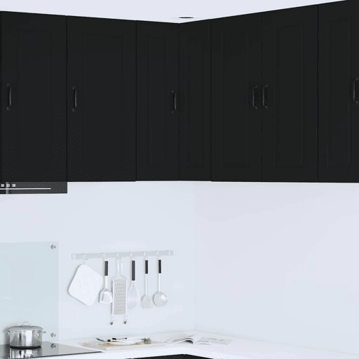 Armário de cozinha suspenso - armario de cocina colgante com porta Preto 57 x 57 x 80 cm
