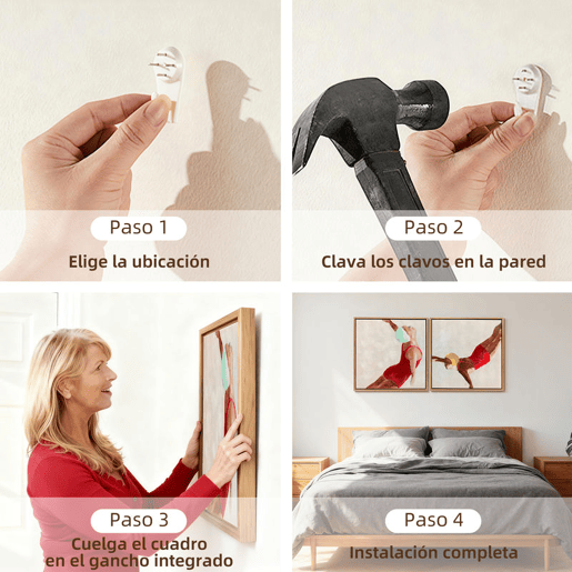 HOMCOM Pinturas em Tela de Figuras Dinâmicas à Mão 40x40 cm 2 Peças Pinturas de Arte de Parede Emolduradas Decoração Moderna para Quarto Sala Cozinha Vermelho