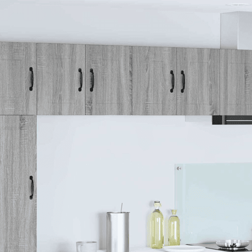 Lote de 2 Armários de cozinha suspendidos - Cozinha modular Colgantes Cinza Sonoma 60 x 31 x 40 cm