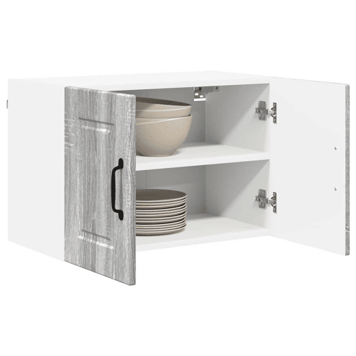 Lote de 2 Armários de cozinha suspendidos - Cozinha modular Colgantes Cinza Sonoma 60 x 31 x 40 cm