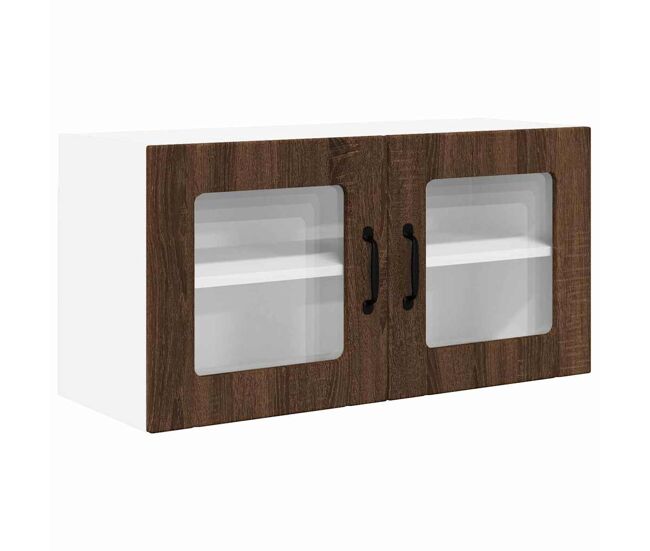 Armario de cocina de pared - mueble cocina con puerta roble marrón 80 x 31 x 40 cm