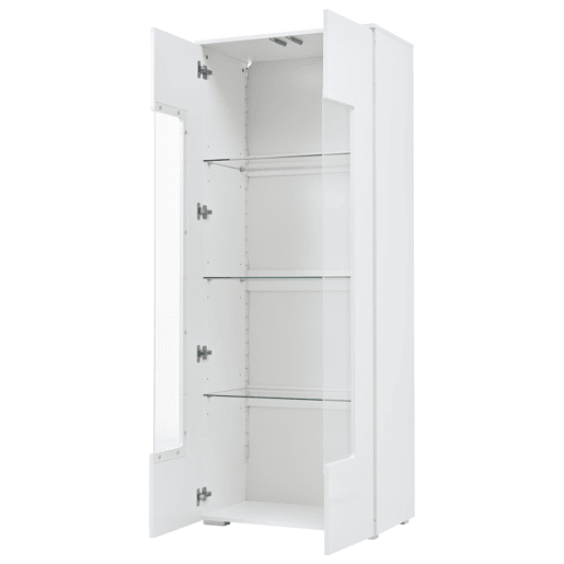 Vitrine 70x40x173 cm - 2 portas acrÃlicas, LED, vidro temperado, alto brilho - Branco Vitrine 70x40x173 cm - 2 portas acrÃlicas, LED, vidro temperado, alto brilho - Branco