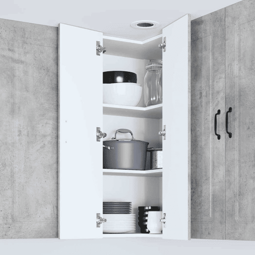 Armário de cozinha suspenso - armario de cocina colgante com porta Cinzento 57 x 57 x 100 cm Armário de cozinha suspenso - armario de cocina colgante com porta Cinzento 57 x 57 x 100 cm