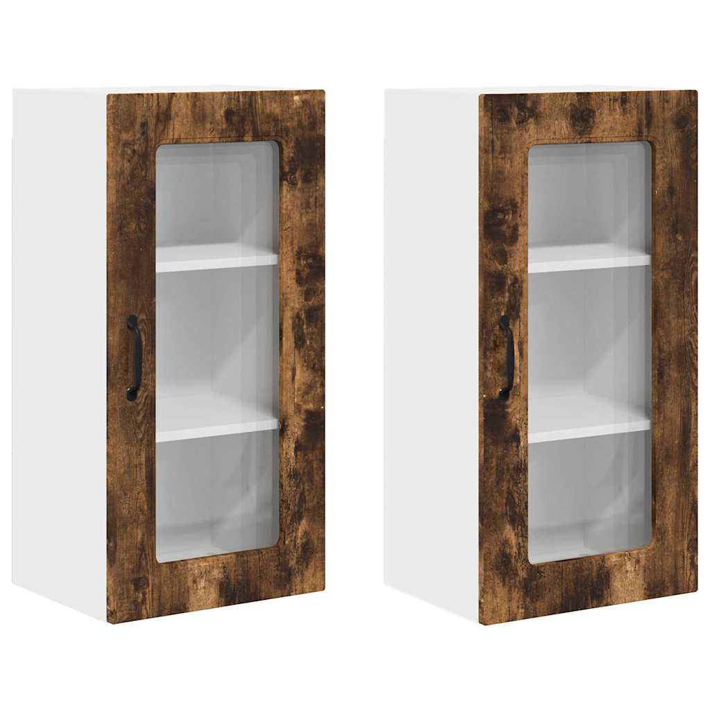 Armario de cocina de pared - Mueble cocina con estante 2 pcs 40 Marrón