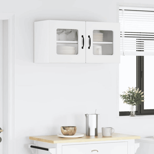 Armário de cozinha suspenso - armario de cocina colgante com porta Branco 80 x 31 x 40 cm