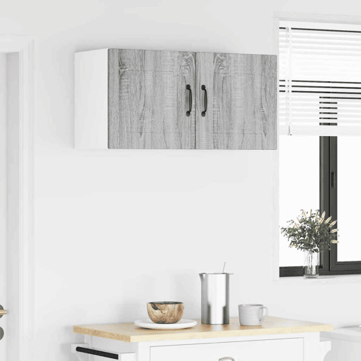 Lote de 2 Armários de cozinha suspendidos - Cozinha modular Colgantes Cinza Sonoma 40 x 31 x 40 cm
