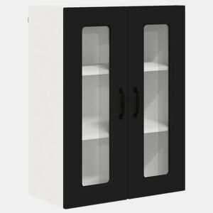 Armário de cozinha suspenso - armario de cocina colgante com porta Preto 60 x 31 x 80 cm
