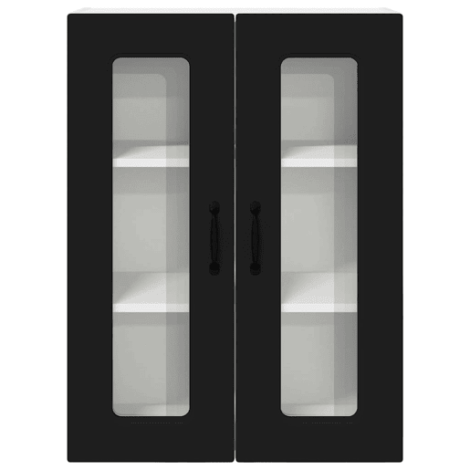 Armário de cozinha suspenso - armario de cocina colgante com porta Preto 60 x 31 x 80 cm