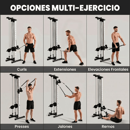 SPORTNOW Máquina de Polias de Parede Alta e Baixa Ajustável em 15 Posições Multifunções para Ginásio e Casa 62x60x200 cm Preto