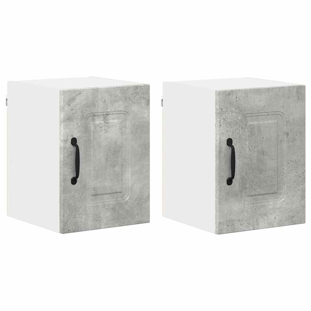 Juego de muebles de cocina - armarios de pared gris concreto 30 x 31 x 40 cm