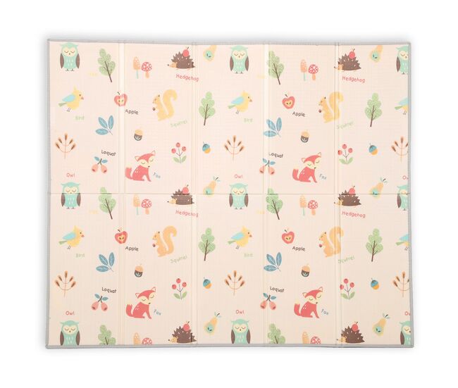 Aiyaplay alfombra bebé acolchada plegable reversible 150x180 cm, tapete de actividades bebé xpe, doble cara impermeable, con bolsa de transporte, multicolor
