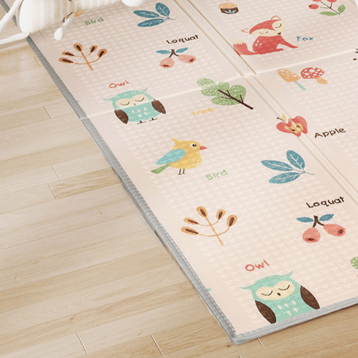 AIYAPLAY Tapete de Brincar para Bebés Tapete de Bebés Acolchoado e Dobrável 176,5x148x1 cm Reversível Impermeável com Bolsa de Transporte Multicor