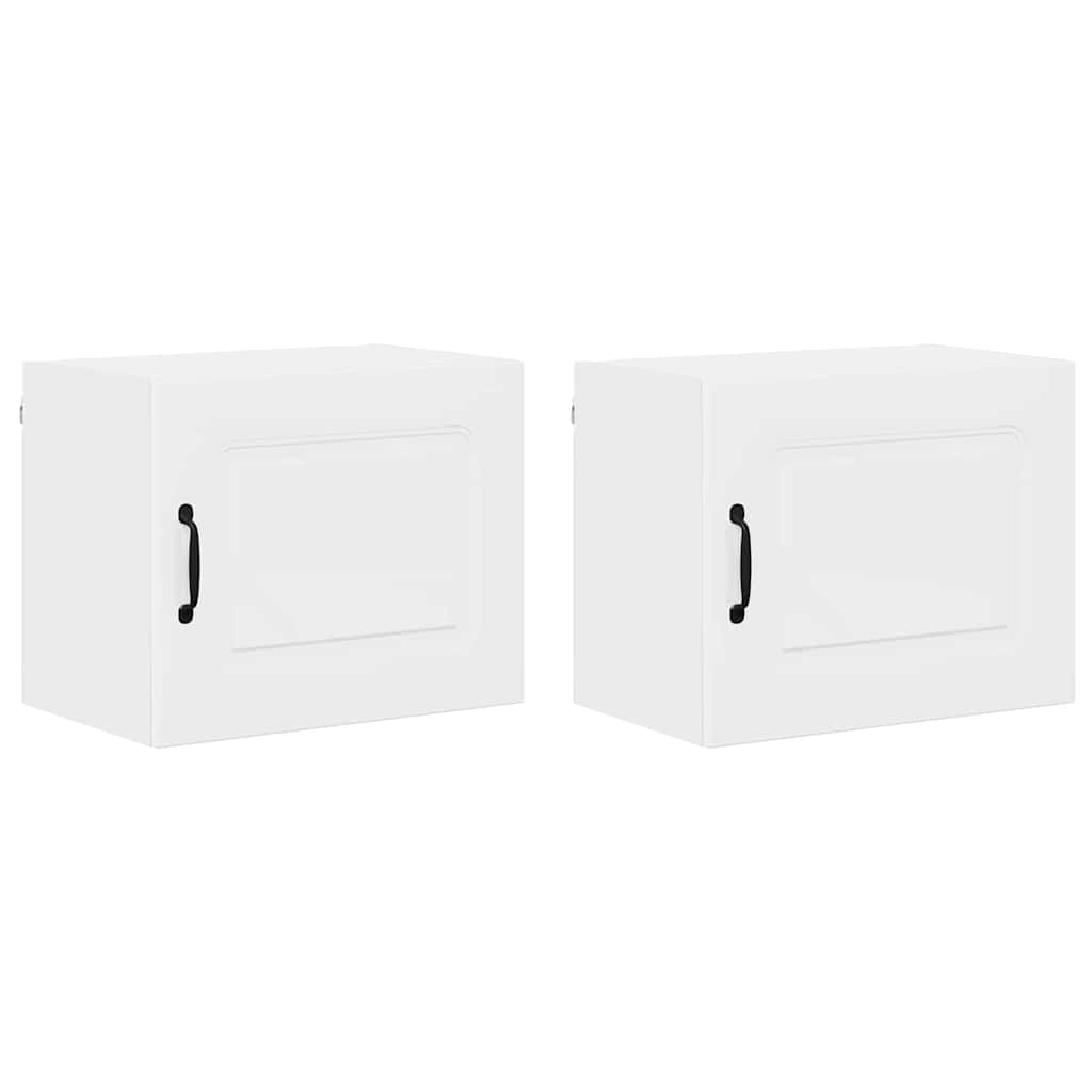 Armario de cocina de pared - Mueble cocina con estante 2 pcs 50 Blanco Brillo