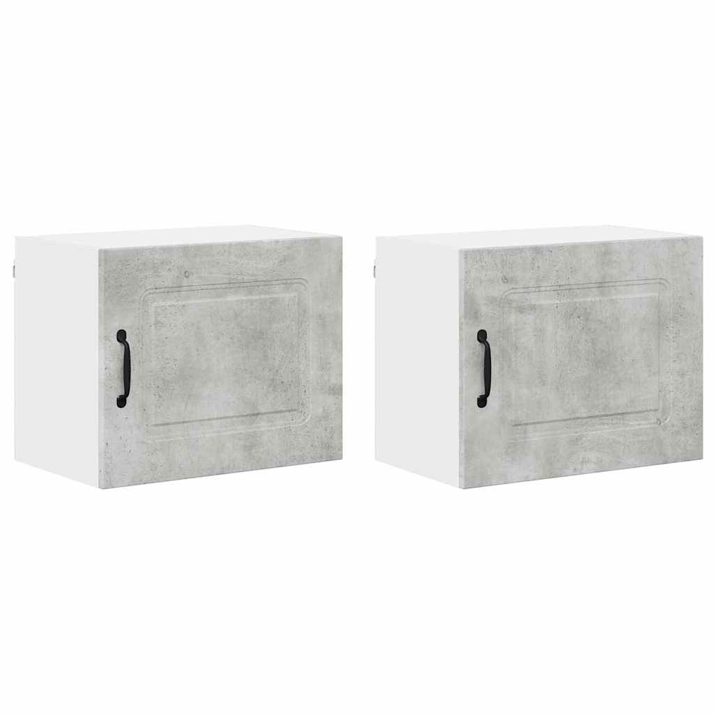 Armario de cocina de pared - Mueble cocina con estante 2 pcs 50 Gris