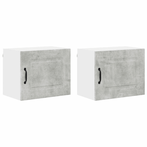 Lote de 2 Armários de cozinha suspendidos - Cozinha modular Colgantes Cinzento 50 x 31 x 40 cm