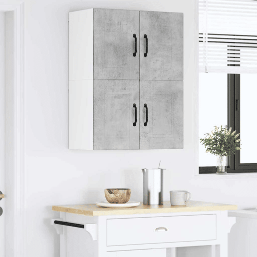 Lote de 2 Armários de cozinha suspendidos - Cozinha modular Colgantes Cinzento 60 x 31 x 40 cm