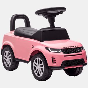 AIYAPLAY Carro Andador Infantil com Licença de Land Rover Carro Andador para Crianças de 18-36 Meses com Armazenamento Volante Buzina Sons de Motor 65,5x28x42 cm Rosa