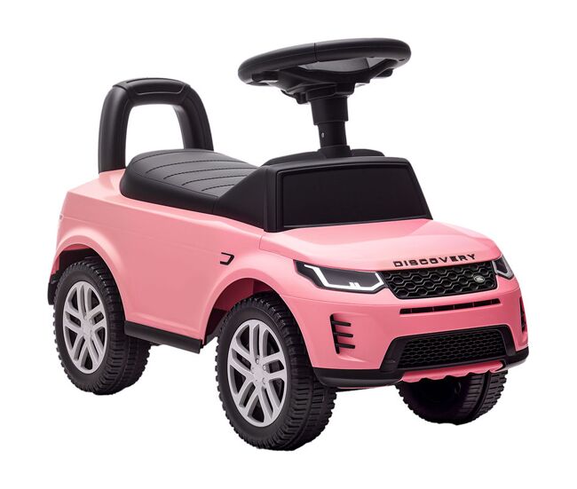 Aiyaplay coche correpasillos con licencia de land rover, correpasillos para niños de 18-36 meses con almacenaje, volante, bocina, sonidos de motor, 65,5x28x42 cm, rosa