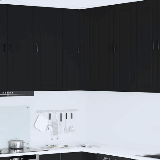 Armário de cozinha suspenso - armario de cocina colgante com porta Preto 57 x 57 x 100 cm