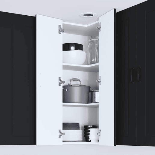 Armário de cozinha suspenso - armario de cocina colgante com porta Preto 57 x 57 x 100 cm
