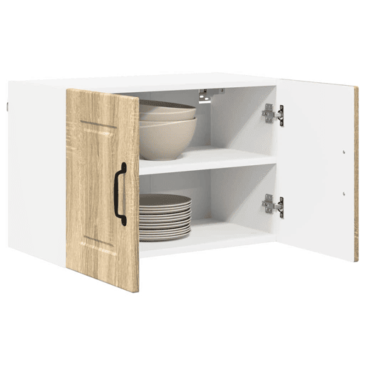 Lote de 2 Armários de cozinha suspendidos - Cozinha modular Colgantes com porta Carvalho Sonoma