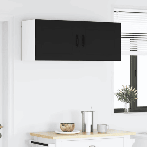 Armário de cozinha suspenso - armario de cocina colgante com porta Preto 50 x 31 x 40 cm