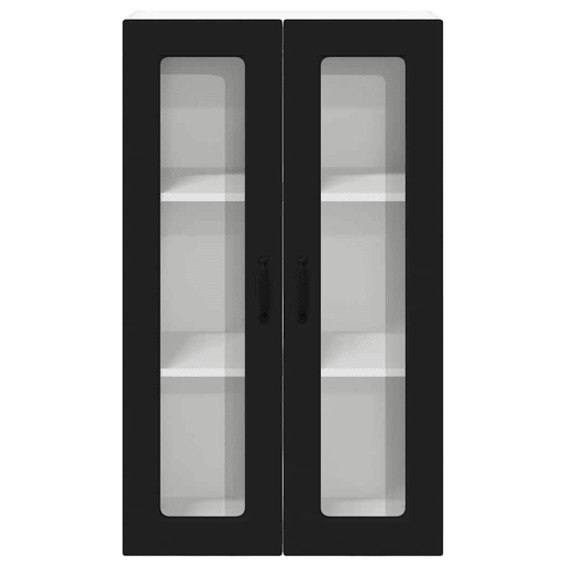 Armário de cozinha suspenso - armario de cocina colgante com porta Preto 60 x 31 x 100 cm