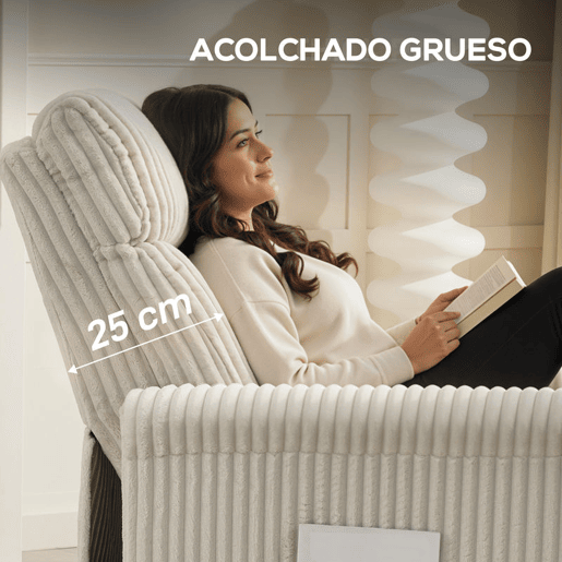 HOMCOM Poltrona Relax Reclinável Poltrona Reclinável Manual Estofada em Veludo Instalação Rápida Apoio para Pés Acolchoamento Grosso Para Sala de Estar Quarto Escritório 73x86x100 cm Creme HOMCOM Poltrona Relax Reclinável Poltrona Reclinável Manual Estofada em Veludo Instalação Rápida Apoio para Pés Acolchoamento Grosso Para Sala de Estar Quarto Escritório 73x86x100 cm Creme