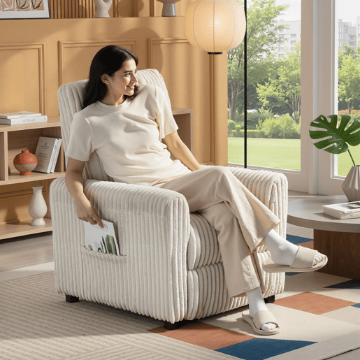 HOMCOM Poltrona Relax Reclinável Poltrona Reclinável Manual Estofada em Veludo Instalação Rápida Apoio para Pés Acolchoamento Grosso Para Sala de Estar Quarto Escritório 73x86x100 cm Creme HOMCOM Poltrona Relax Reclinável Poltrona Reclinável Manual Estofada em Veludo Instalação Rápida Apoio para Pés Acolchoamento Grosso Para Sala de Estar Quarto Escritório 73x86x100 cm Creme