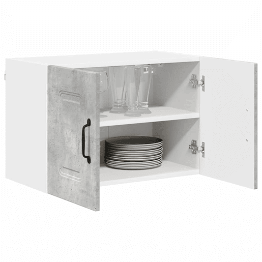 Lote de 2 Armários de cozinha suspendidos - Cozinha modular Colgantes Cinzento 60 x 31 x 40 cm