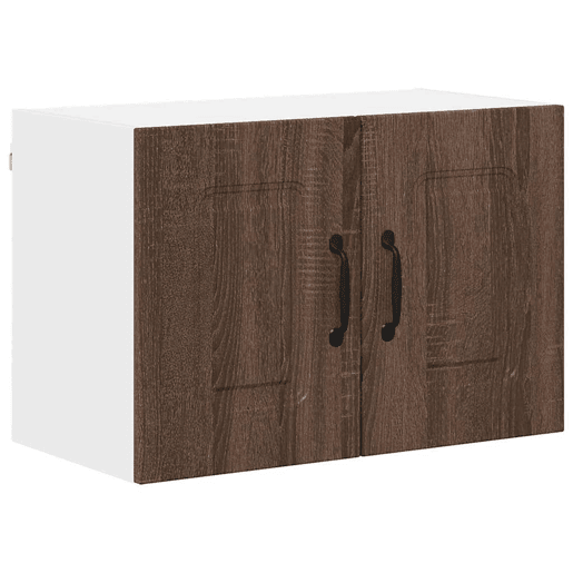 Lote de 2 Armários de cozinha suspendidos - Cozinha modular Colgantes com porta Carvalho Marrom