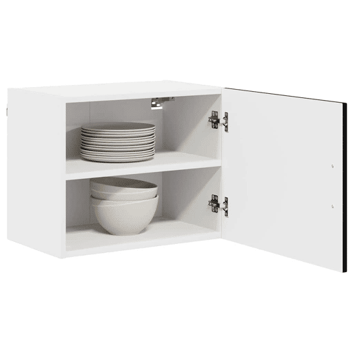 Lote de 2 Armários de cozinha suspendidos - Cozinha modular Colgantes Preto 50 x 31 x 40 cm