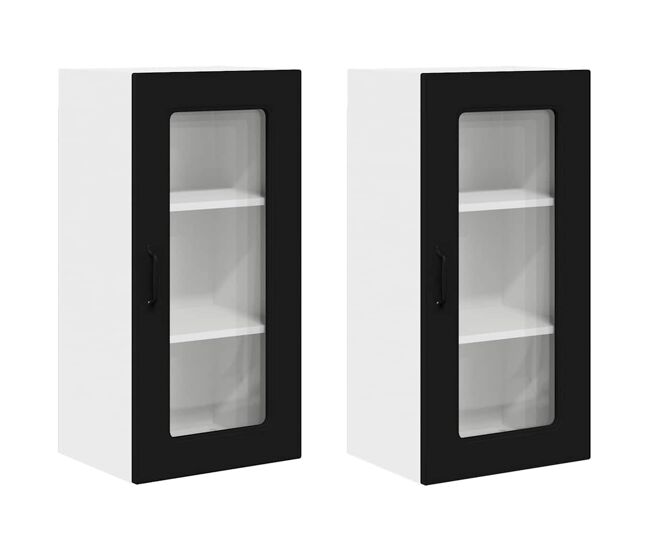 Armario de cocina de pared - Mueble cocina con estante 2 pcs 40