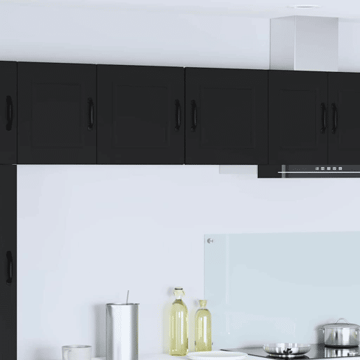Lote de 2 Armários de cozinha suspendidos - Cozinha modular Colgantes Preto 40 x 31 x 40 cm