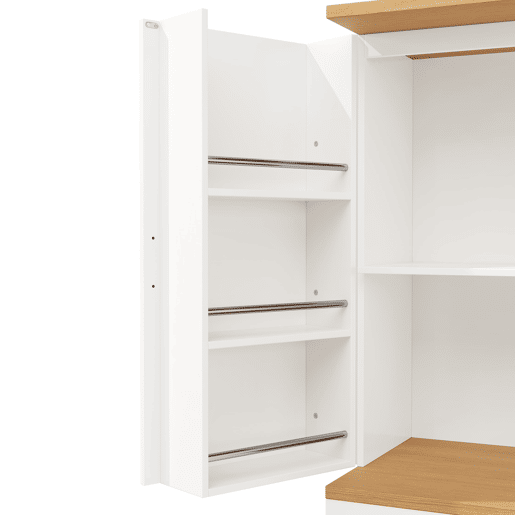 Aparador 80x40x180 cm - 12 compartimentos e gavetas - MDF e aglomerado