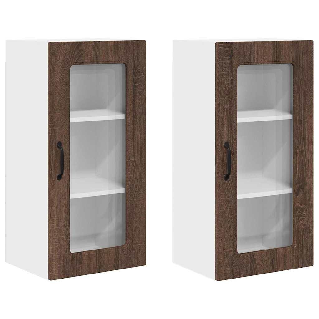 Armario de cocina de pared - Mueble cocina con estante 2 pcs 40 Roble