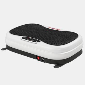 SPORTNOW Plataforma Vibratória 50 Velocidades 3 Programas Plataforma de Vibração Muscular com Ecrã LED com Controlo Remoto Bandas Elásticas para Treino Corporal Completo 52x34x14 cm Preto e Branco