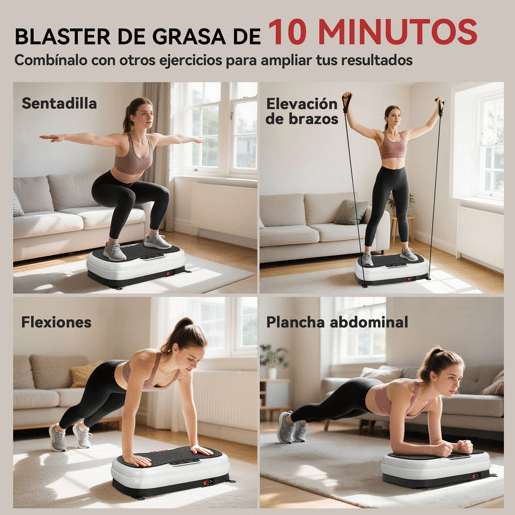 SPORTNOW Plataforma Vibratória 50 Velocidades 3 Programas Plataforma de Vibração Muscular com Ecrã LED com Controlo Remoto Bandas Elásticas para Treino Corporal Completo 52x34x14 cm Preto e Branco