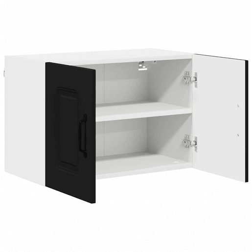 Lote de 2 Armários de cozinha suspendidos - Cozinha modular Colgantes Preto 60 x 31 x 40 cm